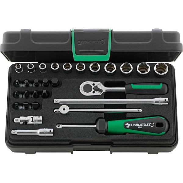 6, 3 mm (1/4") Socket set 29-pcs., 40/23/6 KN